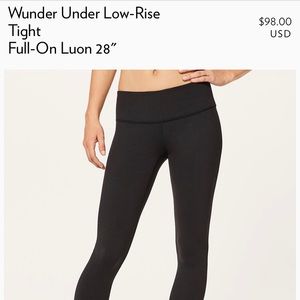 Wunder Under Lululemon leggings